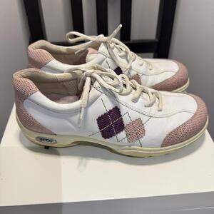 ECCO‎ Casual Pitch Golf Shoes Argyle Pink Women's Size 37